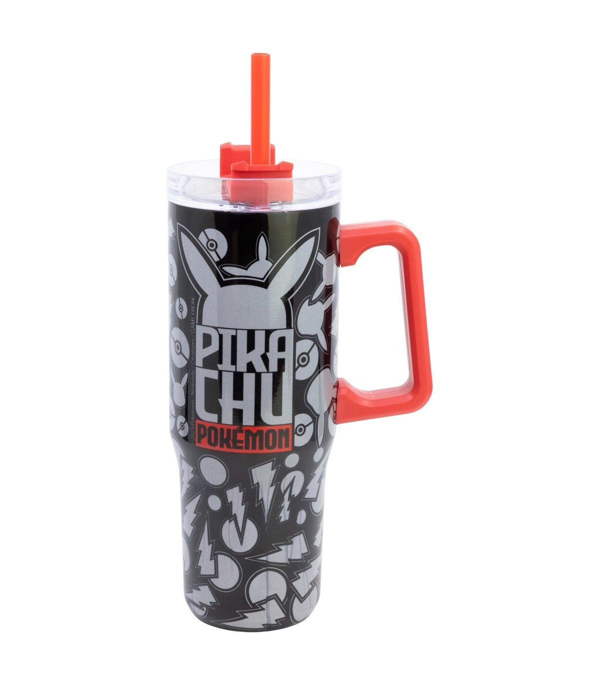 Pokémon XL Cool Mug 920 ml Edelstahl Thermobecher mit Strohhalm