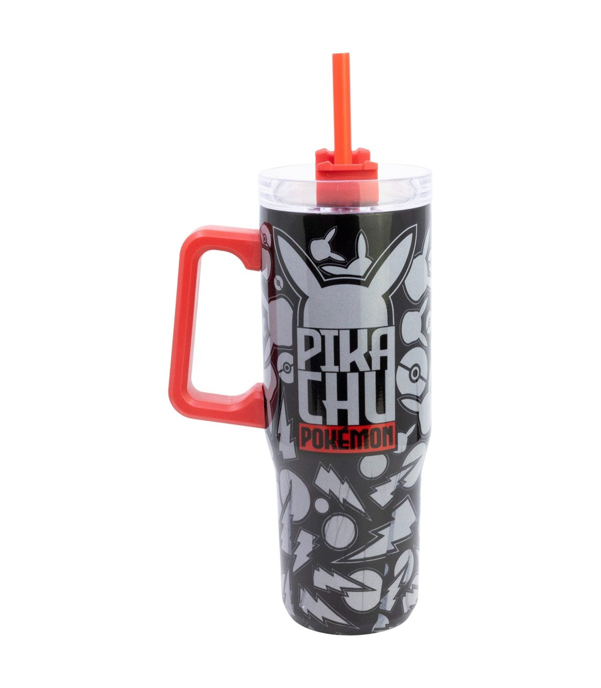 Pokémon XL Cool Mug 920 ml Edelstahl Thermobecher mit Strohhalm