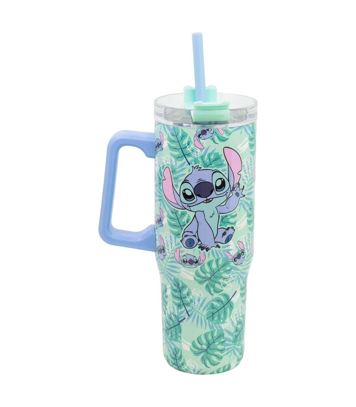 Disney Stitch XL Cool Mug 920 ml Edelstahl Thermobecher mit Strohhalm