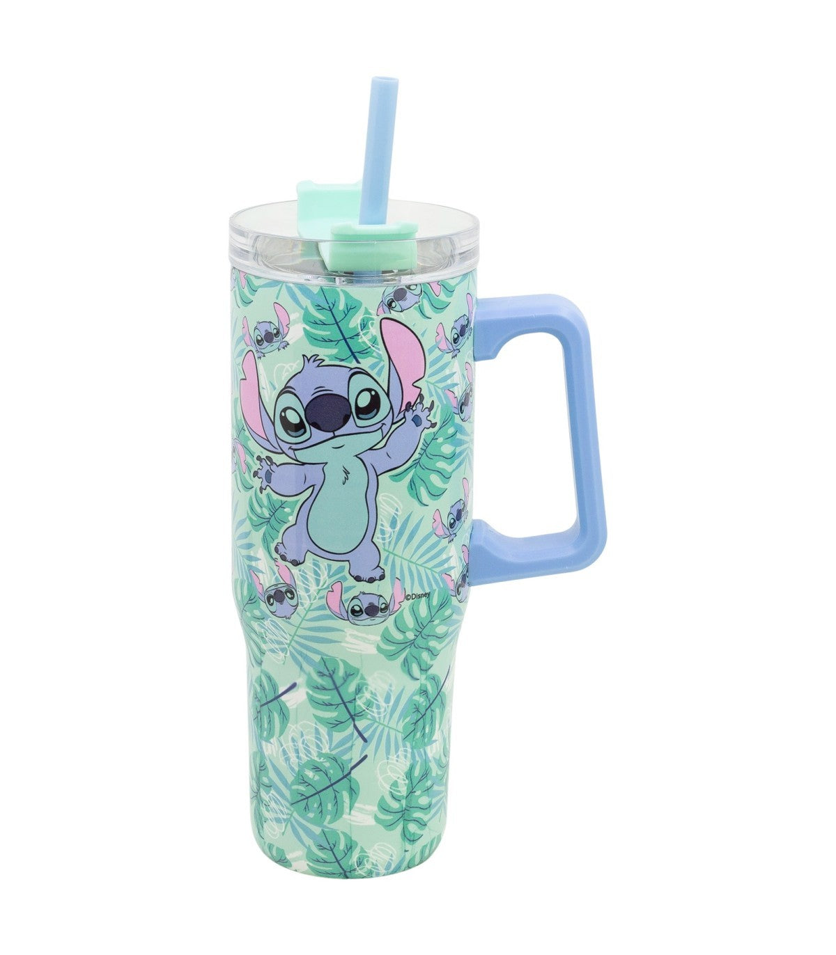 Disney Stitch XL Cool Mug 920 ml Edelstahl Thermobecher mit Strohhalm