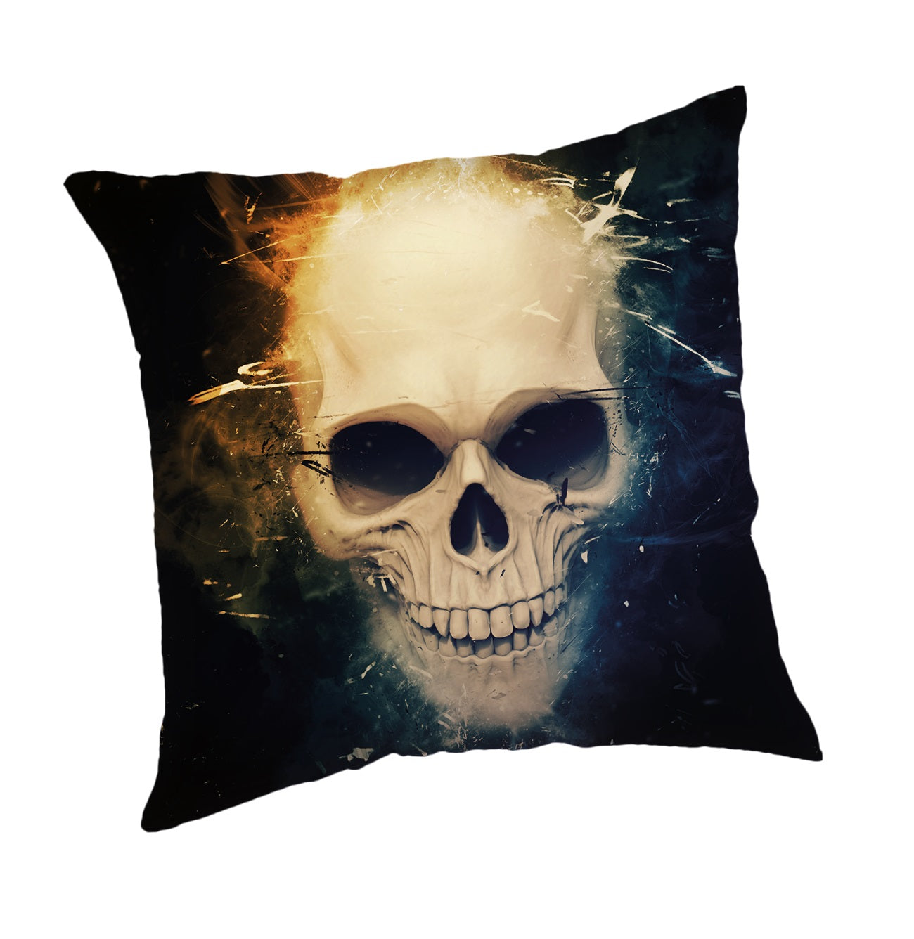 Skull Kissenhülle 45x45 cm Zierkissen Bezug Sofa Dekokissen Polyester