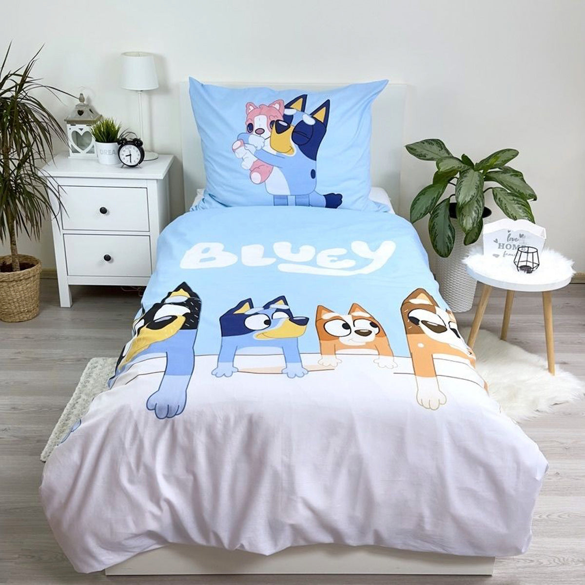 Bluey Bettwäsche-Set aus Baumwolle - 140 x 200 cm + 70 x 90 cm