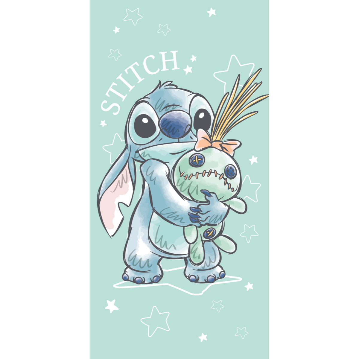 Lilo & Stitch Badehandtuch Strandtuch 70x140 cm aus Baumwolle – saugfähig & weich