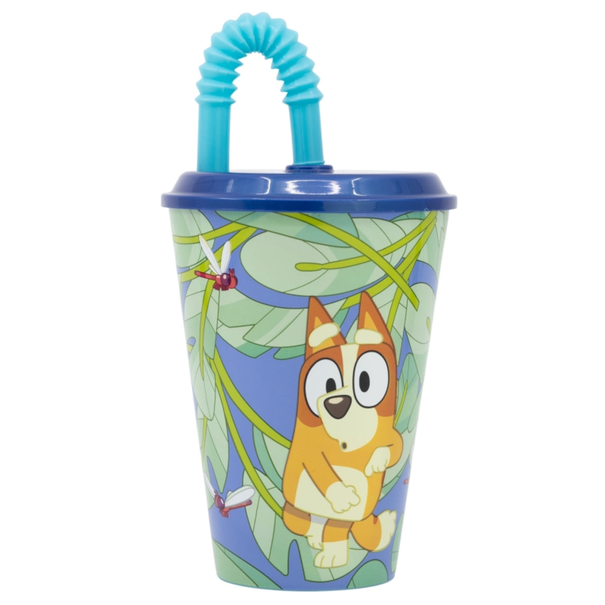Bluey Trinkbecher 430 ml mit Deckel und Strohhalm