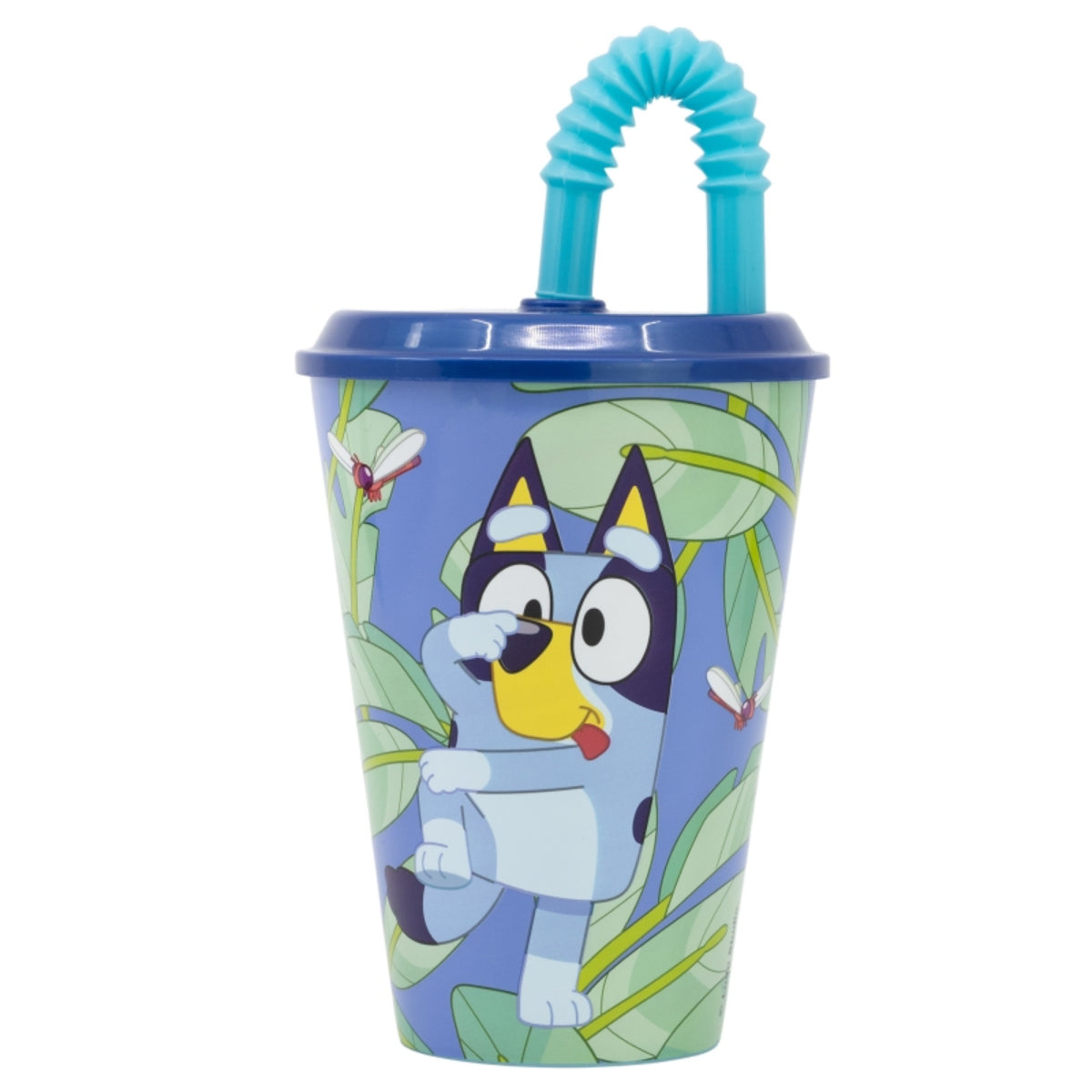 Bluey Trinkbecher 430 ml mit Deckel und Strohhalm