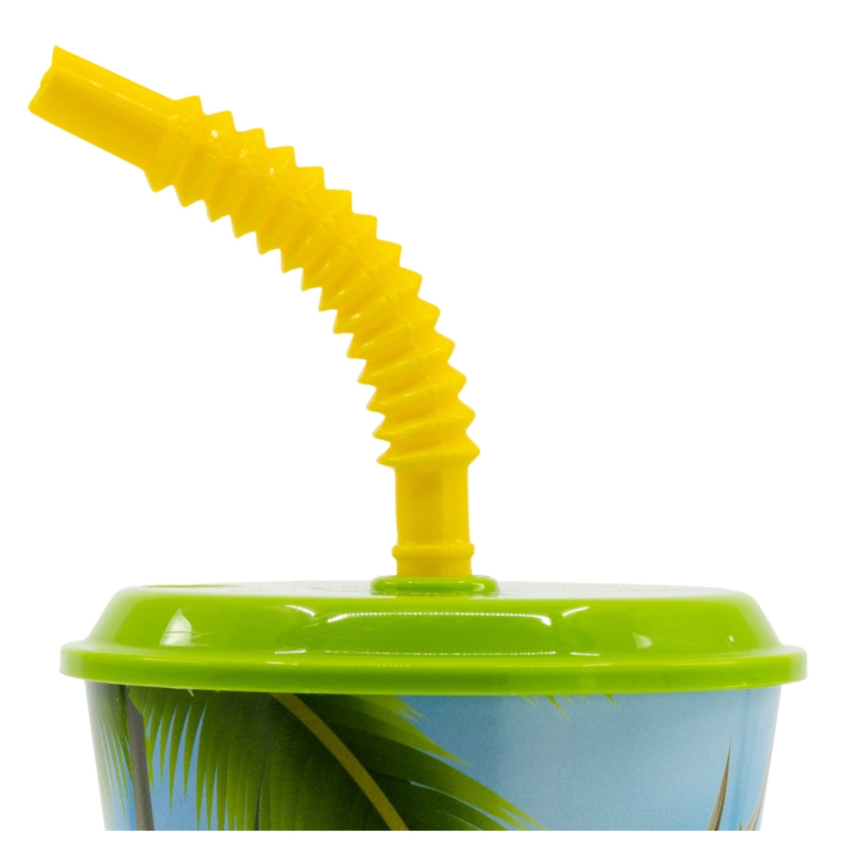 Dino Trinkbecher 430 ml mit Deckel und Strohhalm