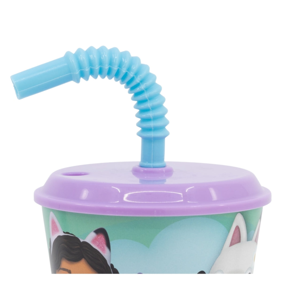 Disney Stitch Trinkbecher 430 ml mit Deckel und Strohhalm