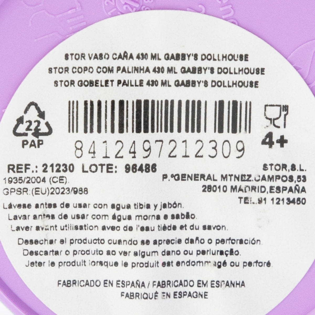 Disney Stitch Trinkbecher 430 ml mit Deckel und Strohhalm