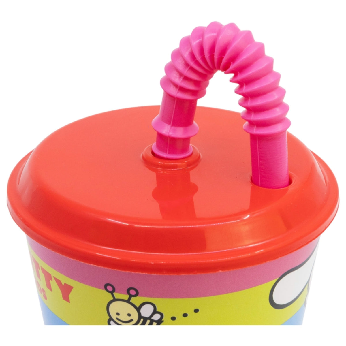 Hello Kitty & Friends Trinkbecher 430 ml mit Deckel und Strohhalm