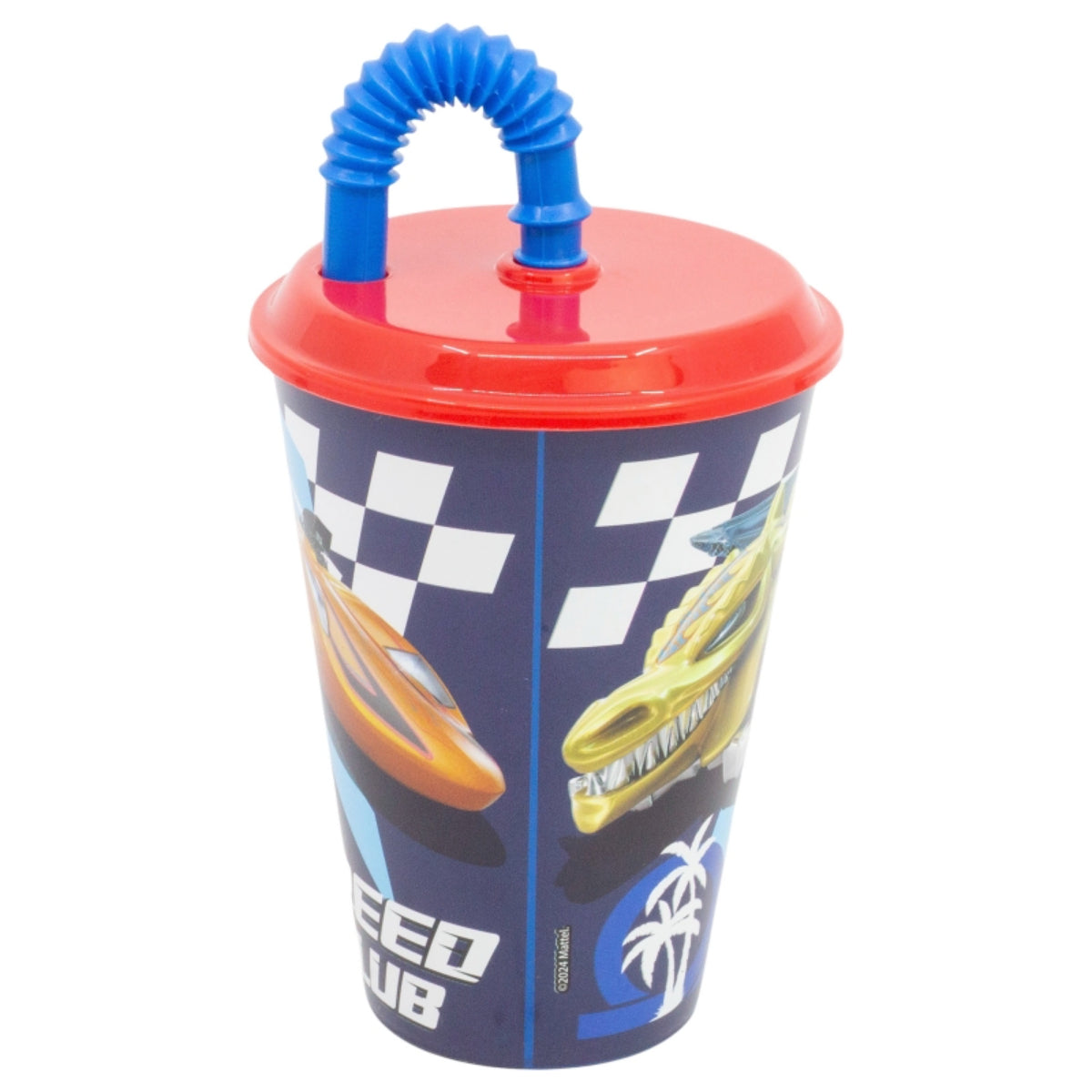 Hot Wheels Trinkbecher 430 ml mit Deckel und Strohhalm
