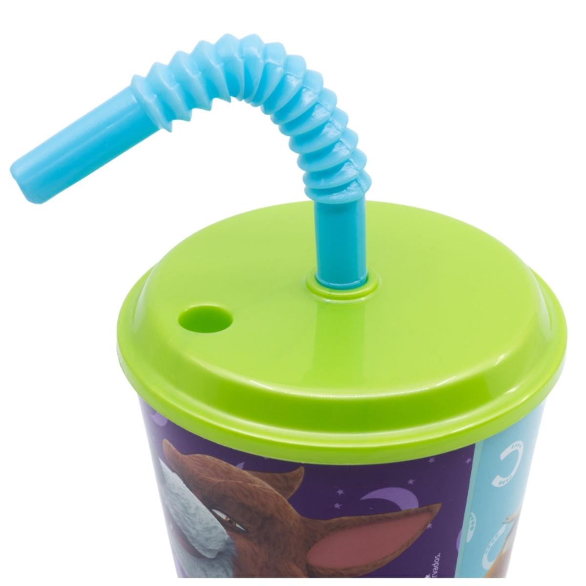 La Granja De Zenon Trinkbecher 430 ml mit Deckel und Strohhalm