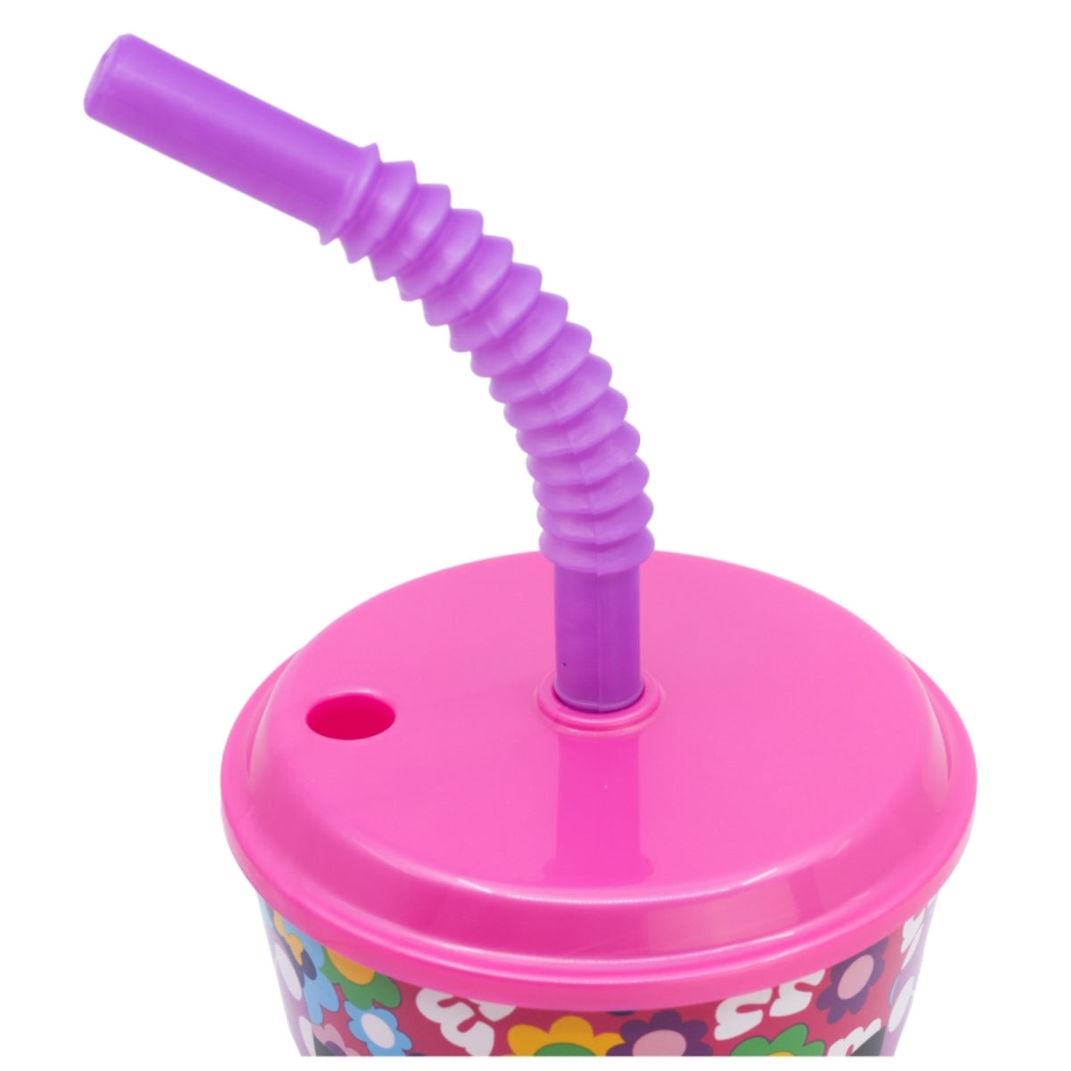 Disney Minnie Mouse Trinkbecher 430 ml mit Deckel und Strohhalm