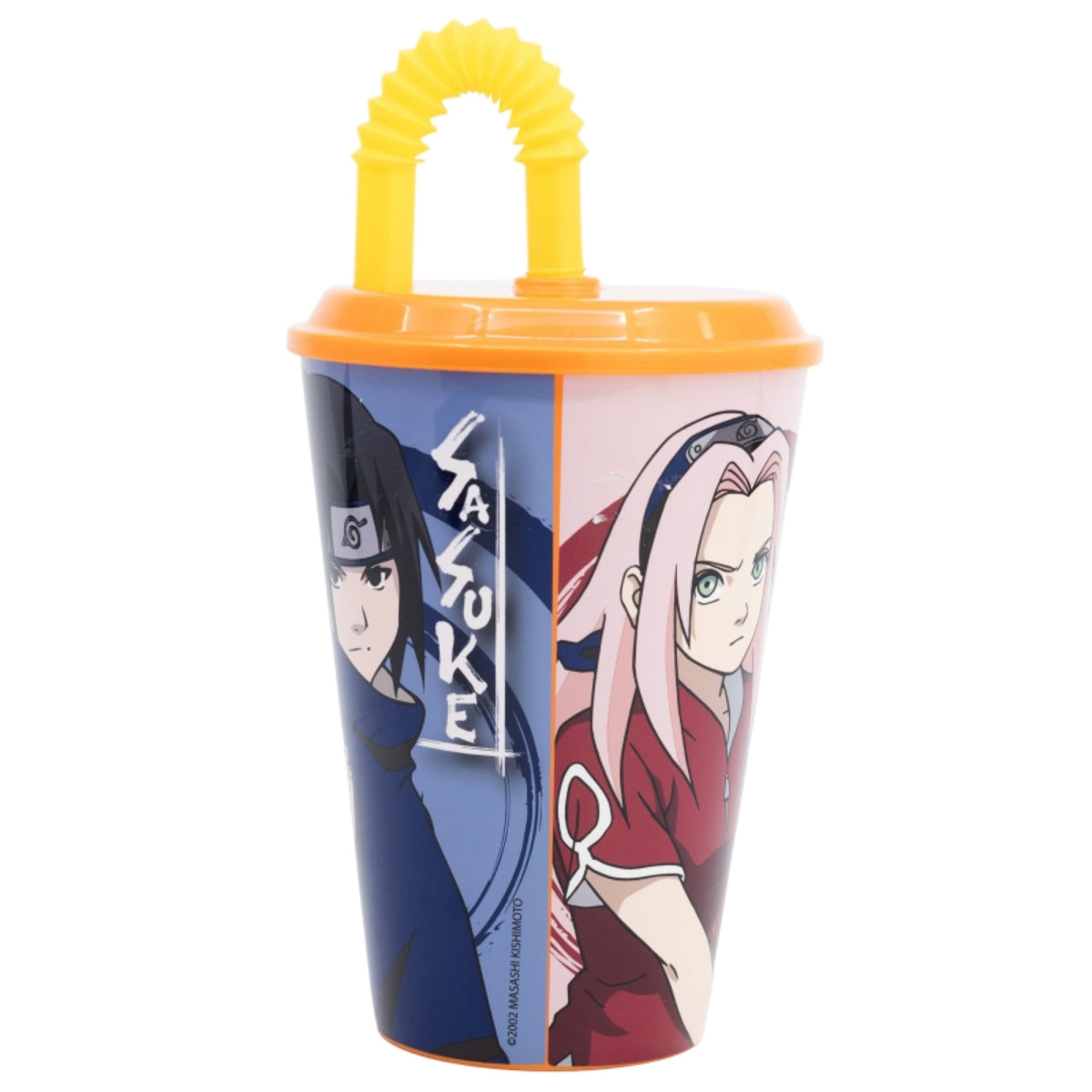 Naruto Trinkbecher 430 ml mit Deckel und Strohhalm