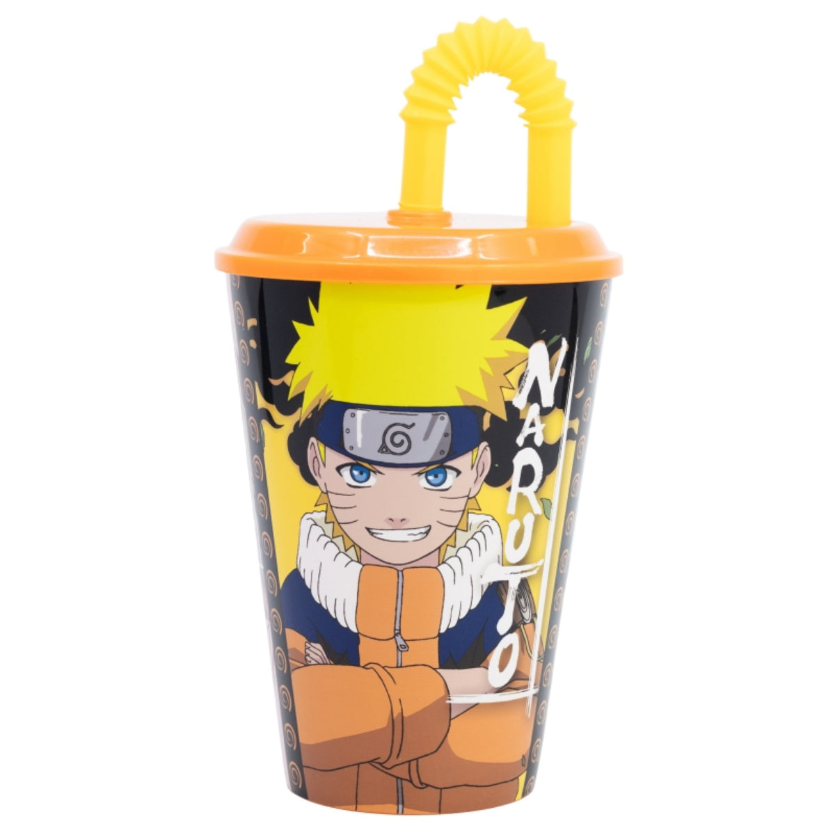 Naruto Trinkbecher 430 ml mit Deckel und Strohhalm