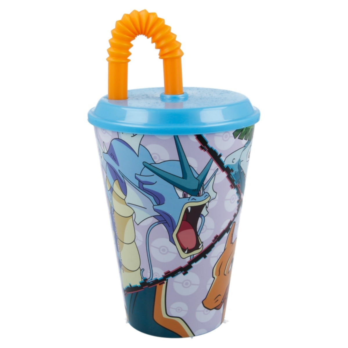 Pokémon Trinkbecher 430 ml mit Deckel und Strohhalm