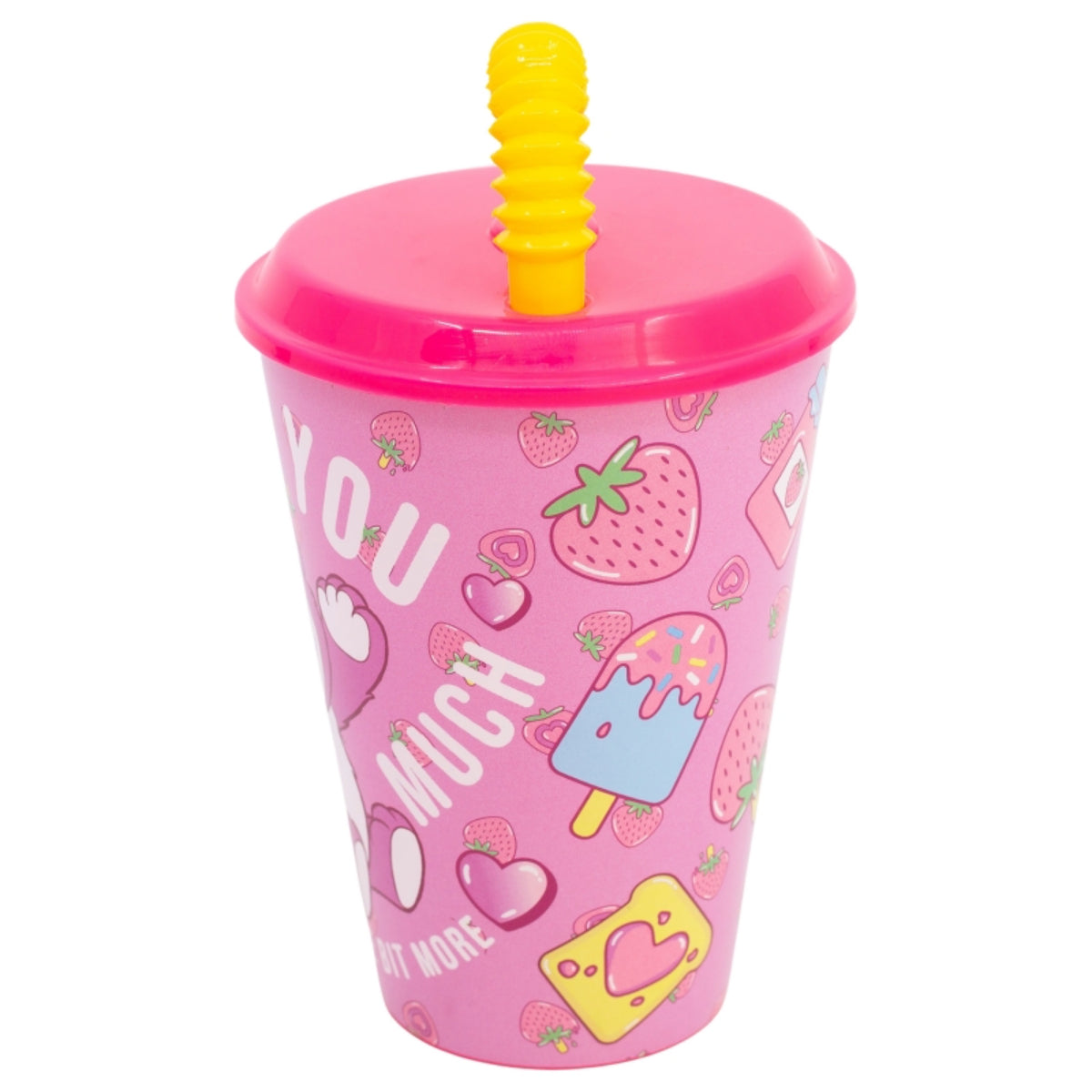 Toy Story Lotso Trinkbecher 430 ml mit Deckel und Strohhalm