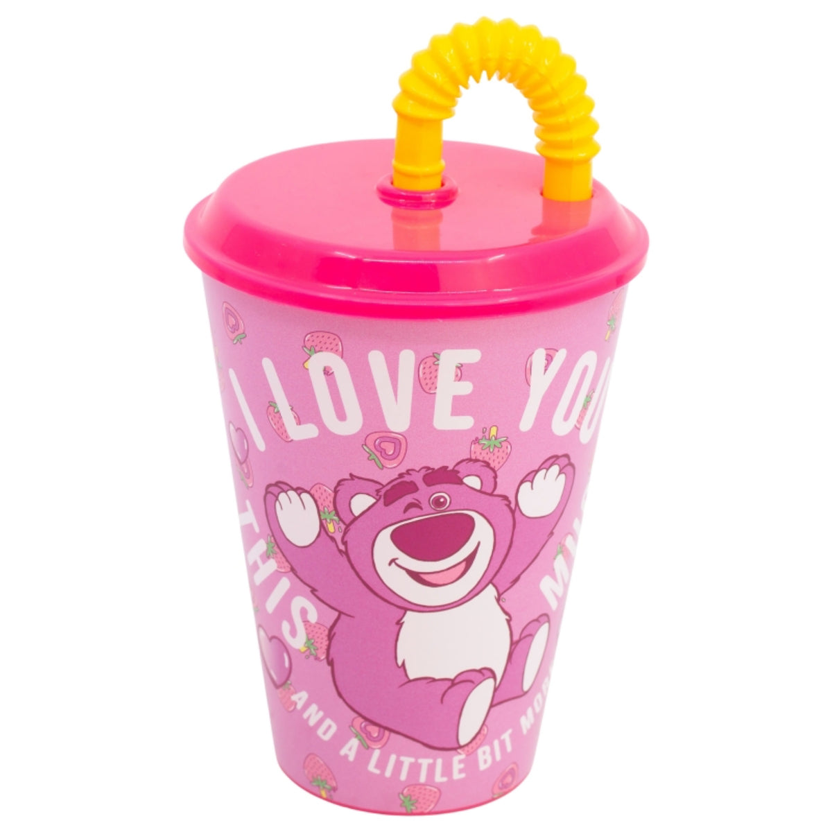 Toy Story Lotso Trinkbecher 430 ml mit Deckel und Strohhalm