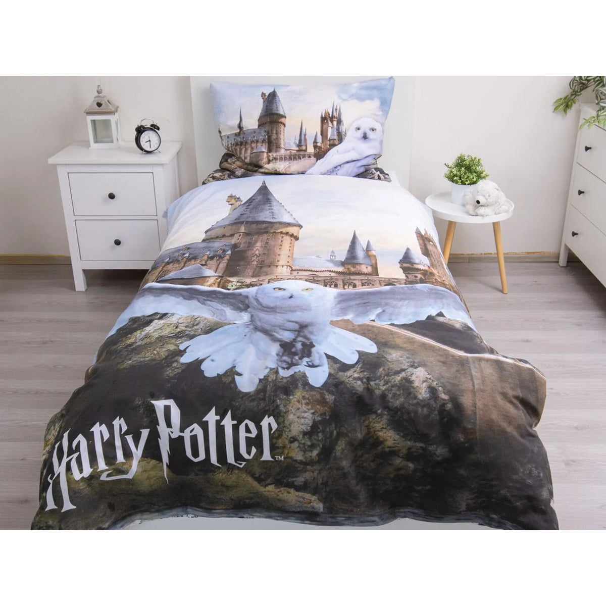Harry Potter Hedwig Kinder Bettwäsche Baumwolle 140x200 cm mit Kissenbezug 70x90 cm