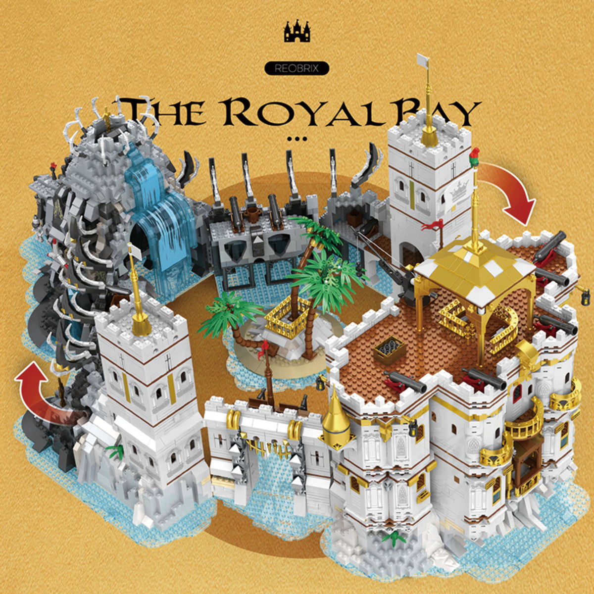 Reobrix 66013 Royal Bay Klemmbaustein Festung Burg 4168 Teile ab 14