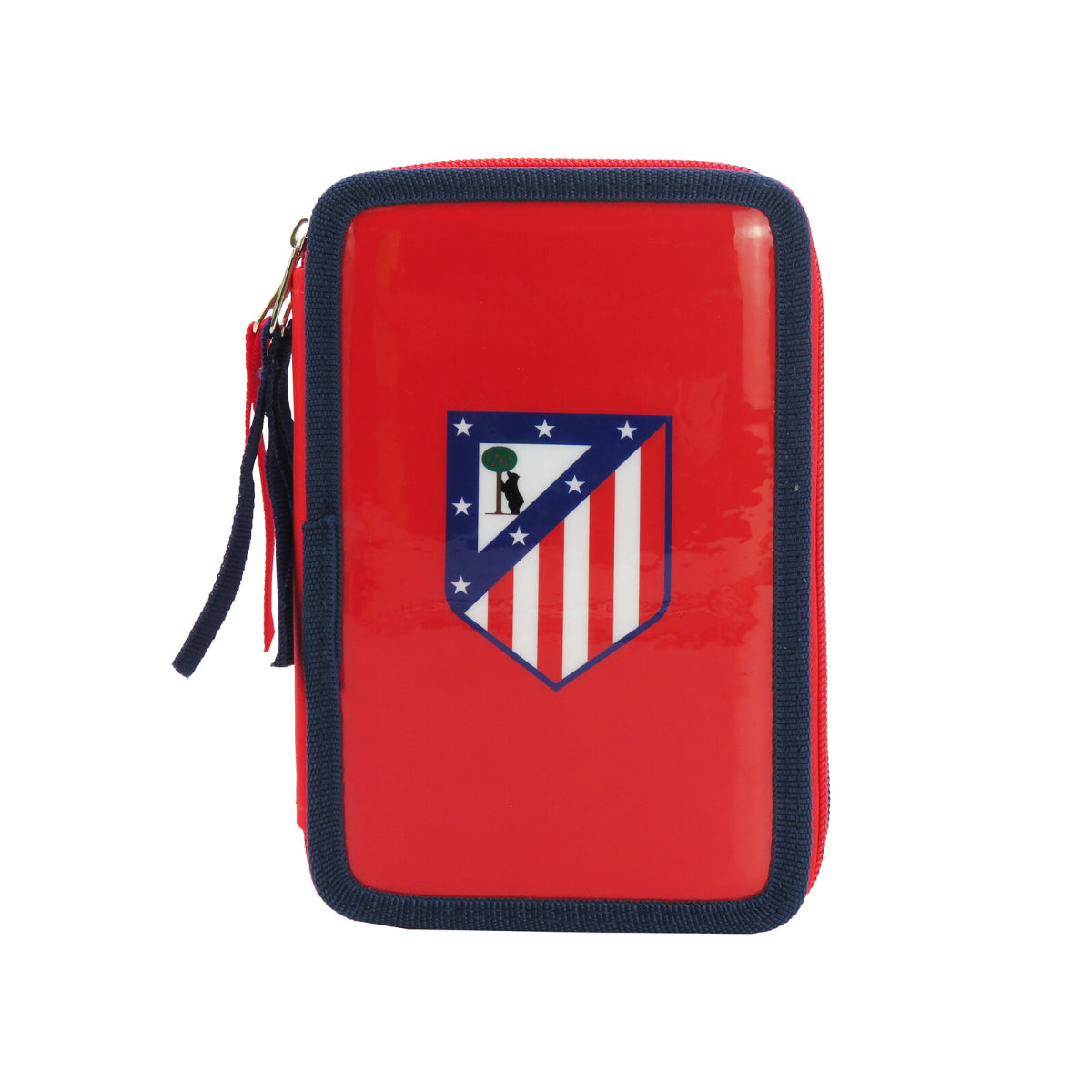 Atlético de Madrid Federmäppchen 3 Etagen 39 teilig Schüleretui mit Stiften Lineal und Zubehör