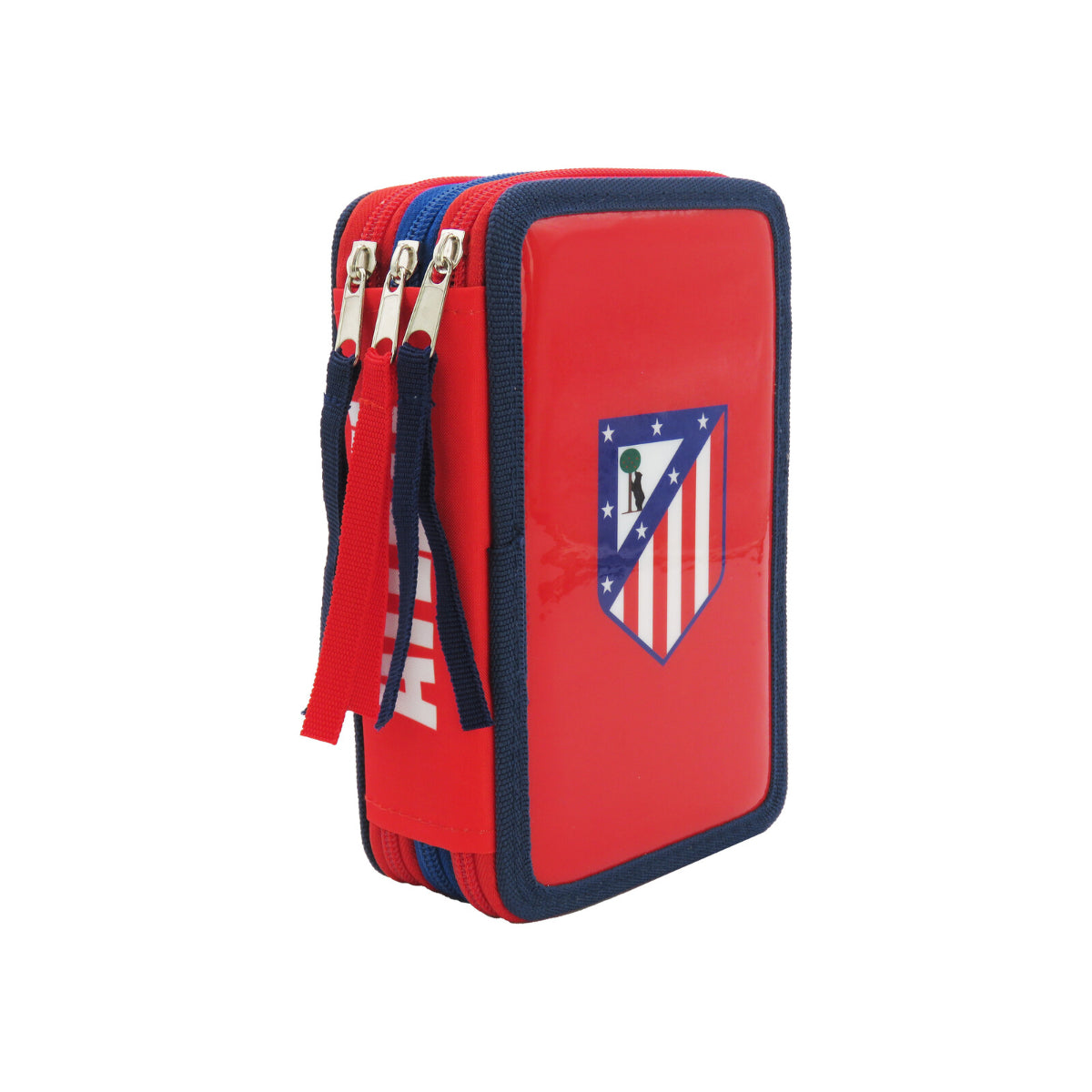 Atlético de Madrid Federmäppchen 3 Etagen 39 teilig Schüleretui mit Stiften Lineal und Zubehör