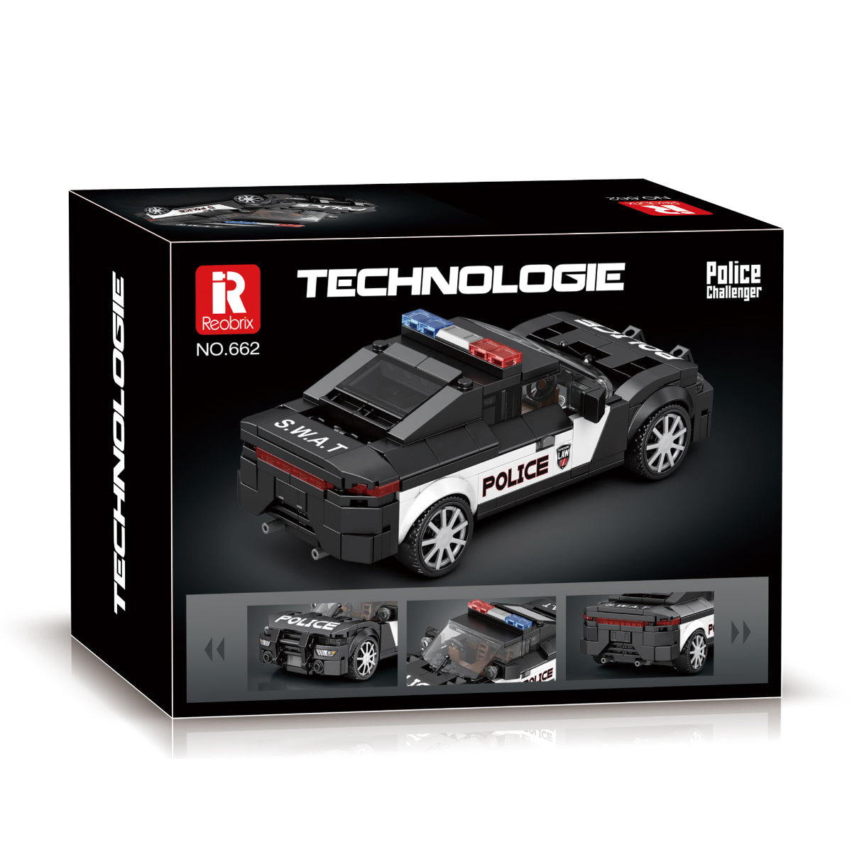 Reobrix 662 Polizei Auto Klemmbaustein Set 372 Teile ab 14