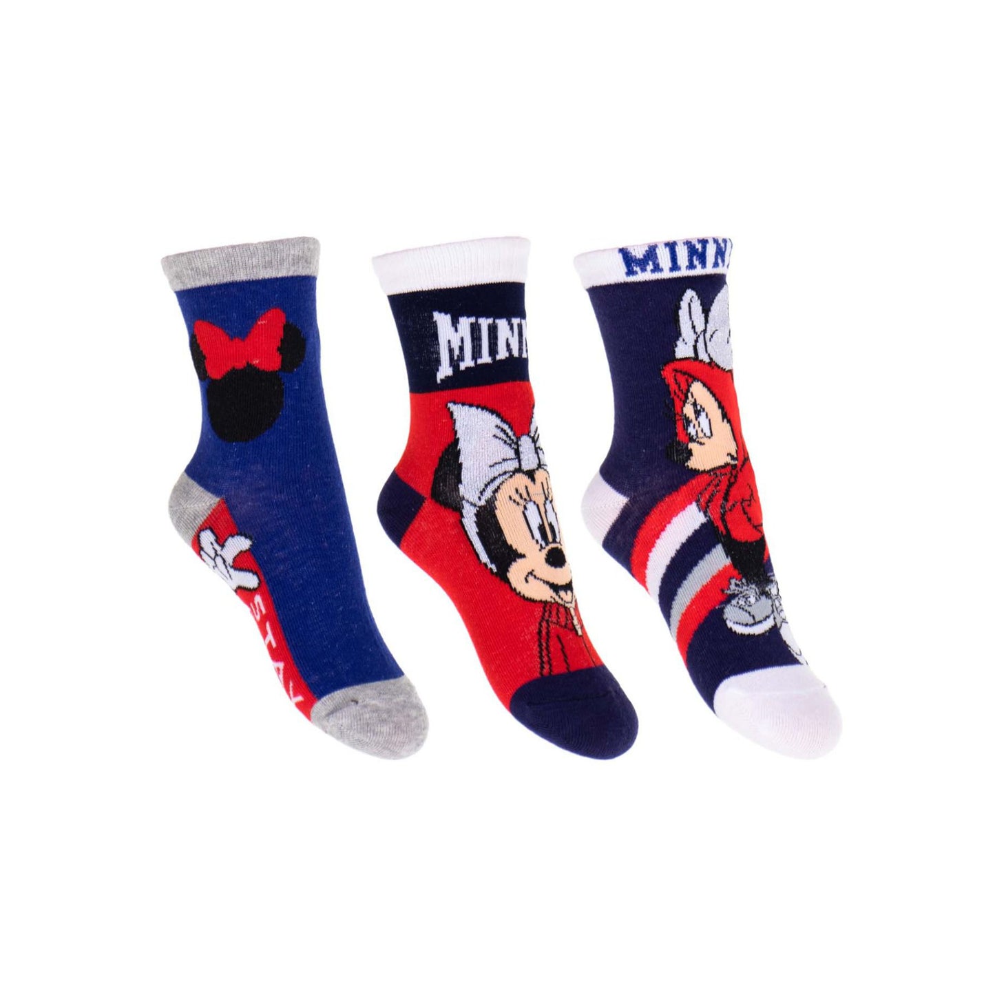 Disney Minnie Mouse Kinder Söckchen 3er Pack bunte Sneaker Socken