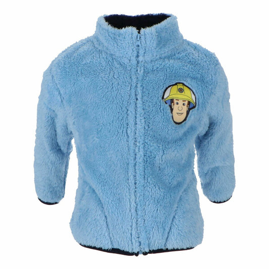 Feuerwehrmann Sam Jacke Flauschige Sweatjacke Blau für Kinder