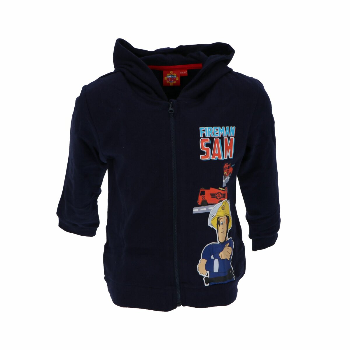 Feuerwehrmann Sam Jacke Kinder-Sweatjacke aus Baumwolle Hält an kühlen Tagen warm Schwarz