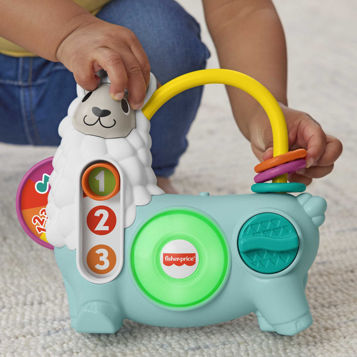 Fisher Price Linkimals Lama Lernspielzeug für Babys Kleinkinder Motorik und Sinneserfahrung Lernen Spielen