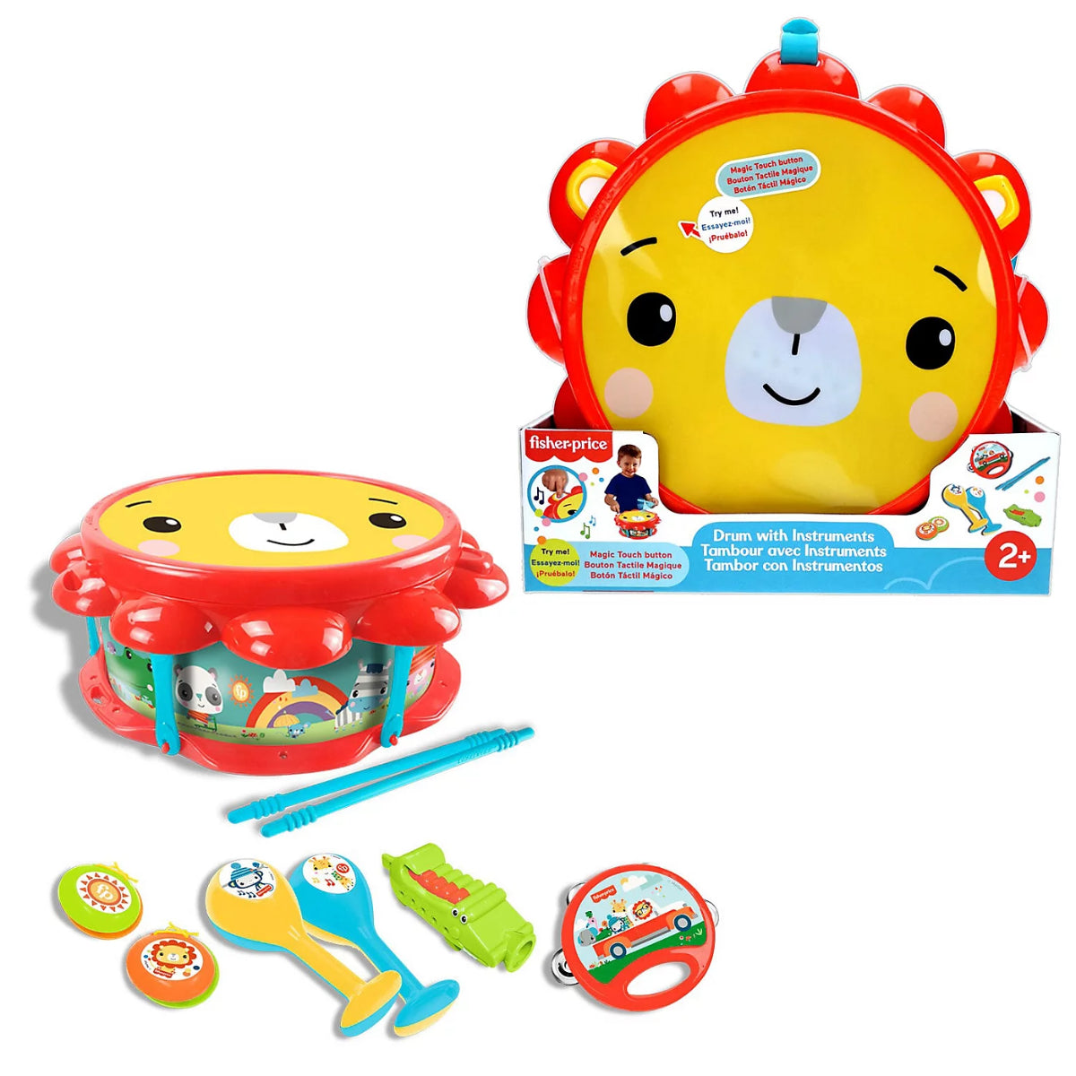 Fisher-Price Musikset für Kinder mit Schlagzeug und Instrumenten