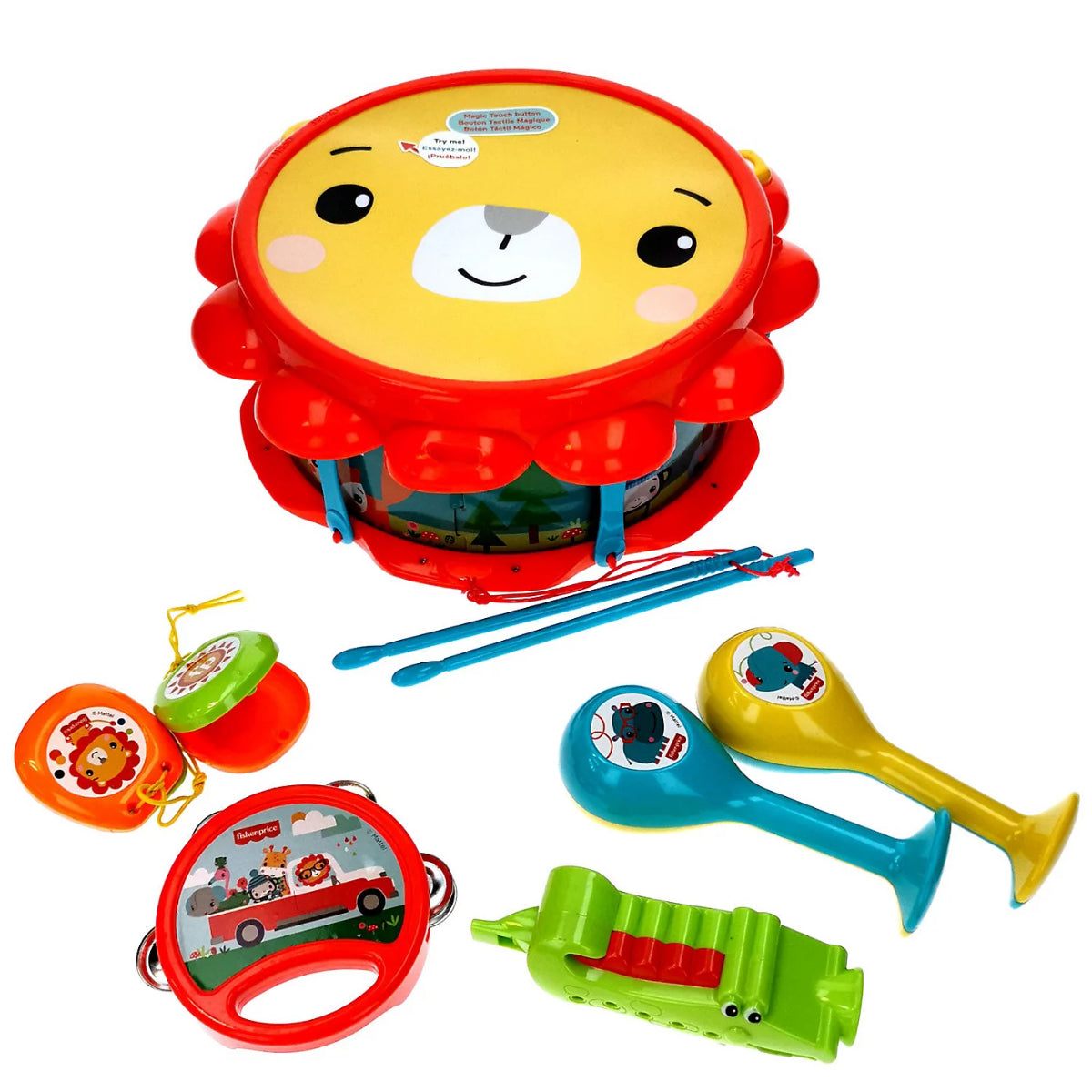 Fisher-Price Musikset für Kinder mit Schlagzeug und Instrumenten