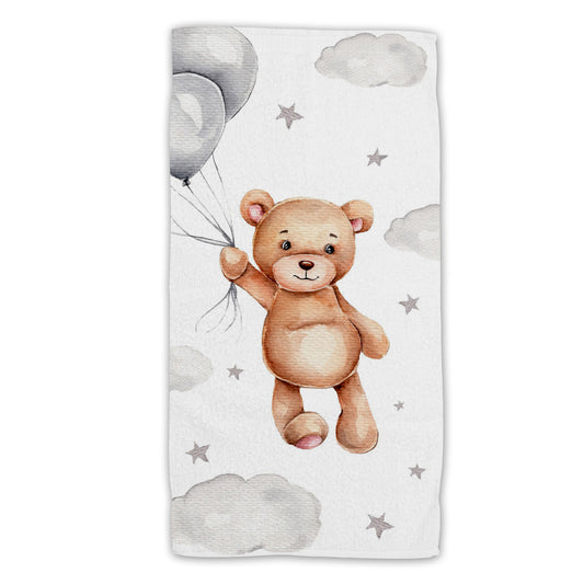 Teddy Bear Baumwolle Strandtuch Frottee Badetuch mit Premium Druck, 70x140 cm