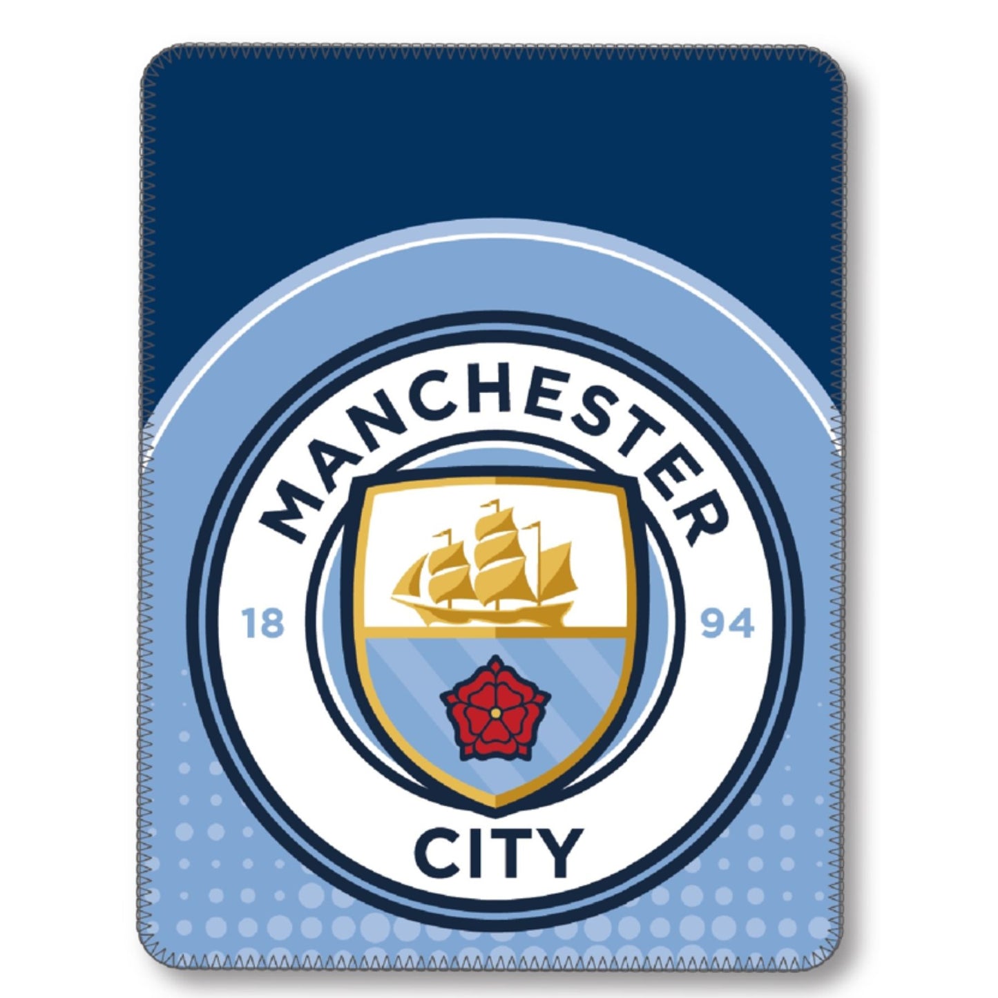 Manchester City Fleecedecke Weiche Decke mit Vereinslogo 100 × 140 cm