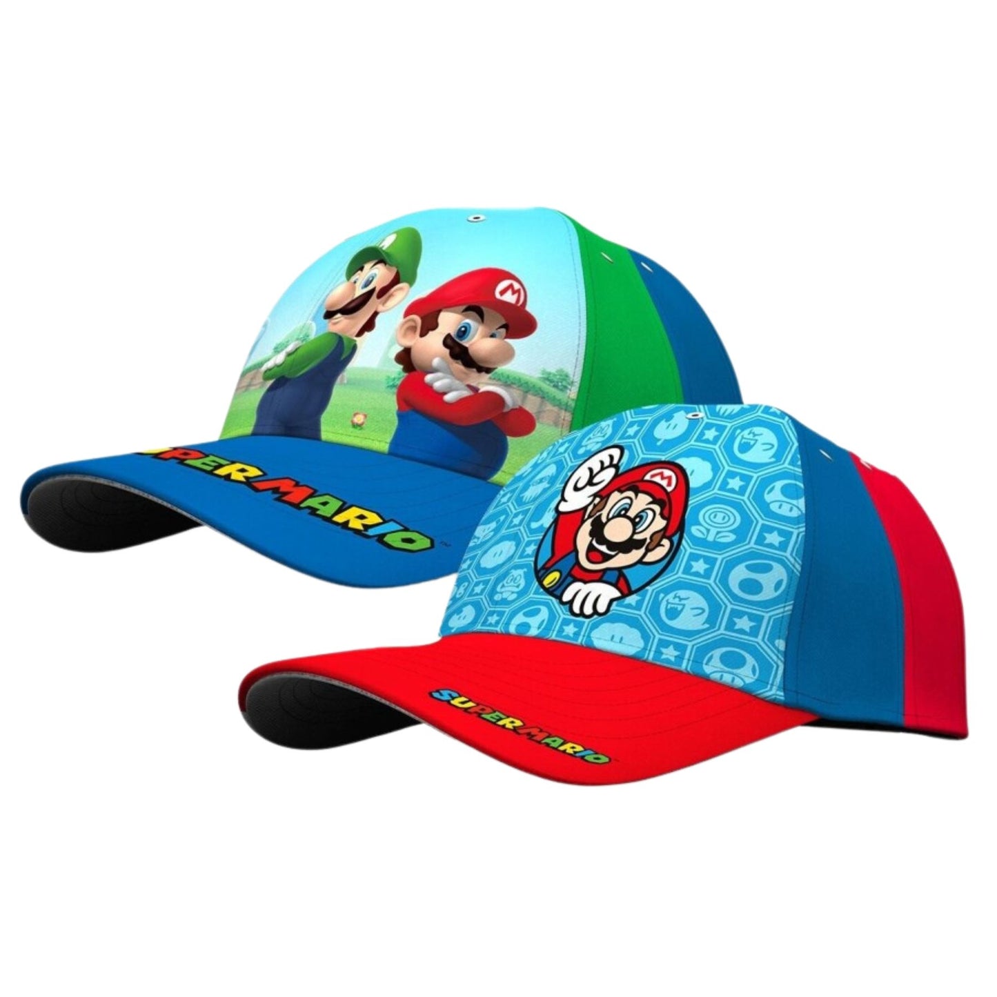 Super Mario Cap – Klassische Baseball Cap aus 100% Baumwolle, mit Super Mario Logo