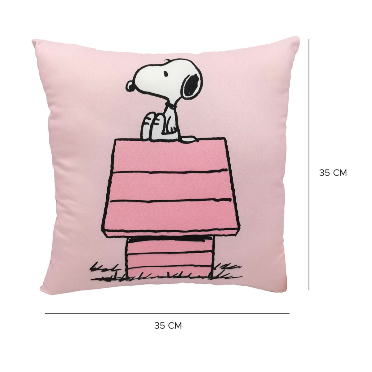 Snoopy Dekokissen rosa Kuschelkissen Zierkissen Wohnaccessoire 35x35 cm
