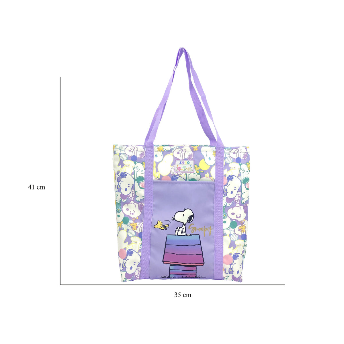 Snoopy Stofftasche Shopper Tragetasche mit Tasche Einkaufstasche 35x41 cm