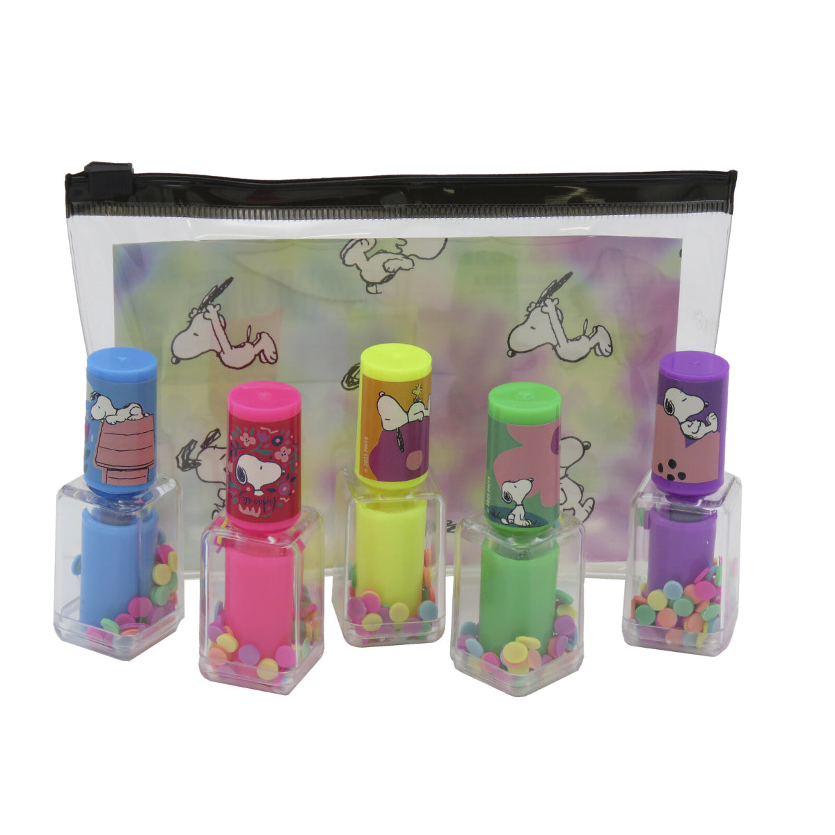 Snoopy Marker Set 5 Farben Textmarker Filzstifte Schreibwaren im Zip Beutel