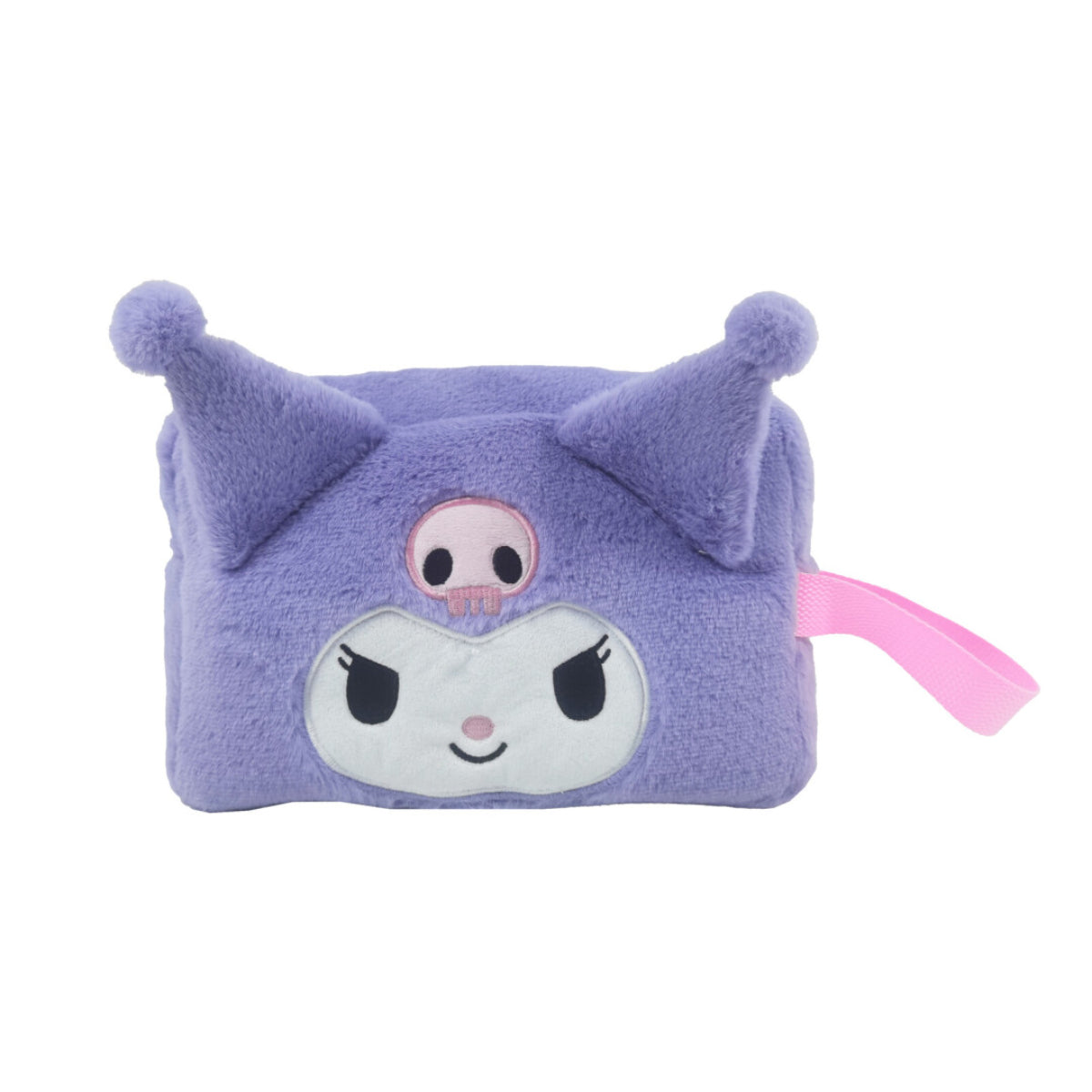 Sanrio Kuromi und Hello Kitty Kulturbeutel wendbar Plüsch Kosmetiktasche 24x20 cm