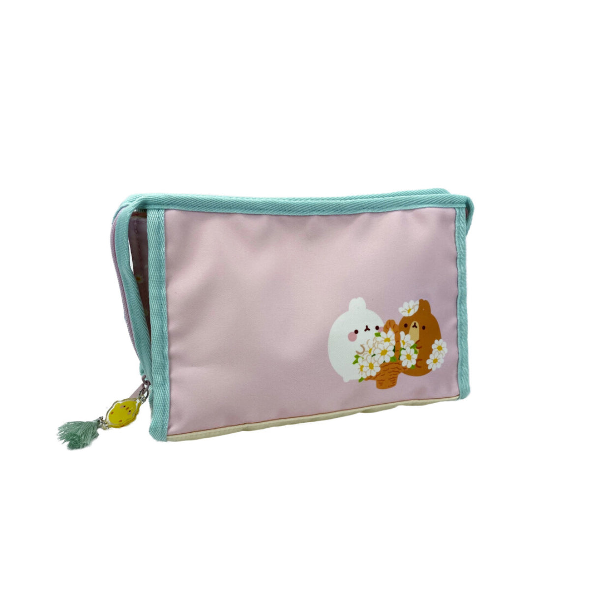 Molang Neceser Blossom Kulturtasche mit Griff Kosmetiktasche Reiseetui