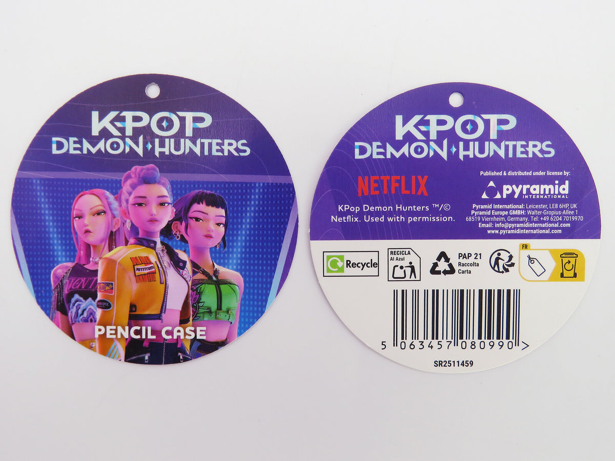 K-Pop Demon Hunters Federmäppchen mit Quaste und viel Stauraum für Schule und Freizeit