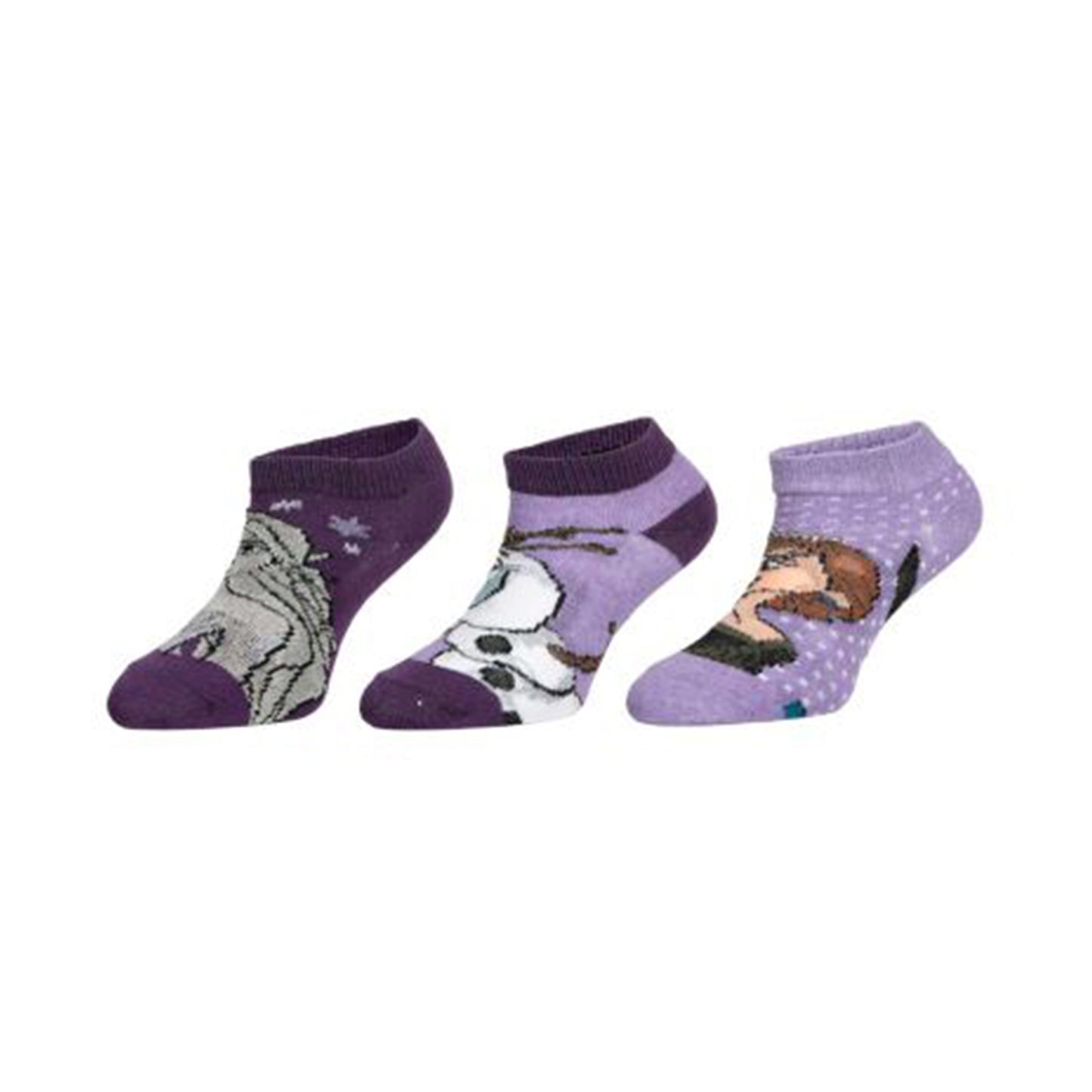 Frozen 3er-Pack Sneaker Socken Mädchen Söckchen mit Elsa & Anna