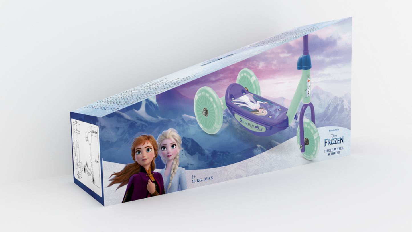 Disney Frozen 3-Rad Baby Scooter, Verstellbar, Mit Rutschfester Plattform