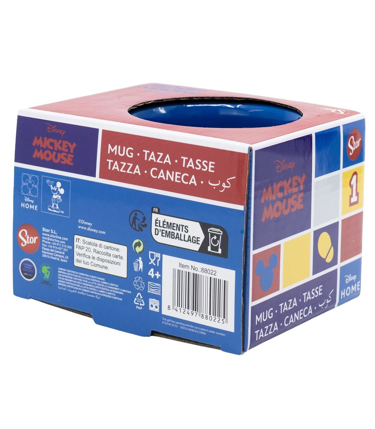 Disney Mickey Mouse Geschenkbox Tasse 355 ml Keramiktasse für Heißgetränke