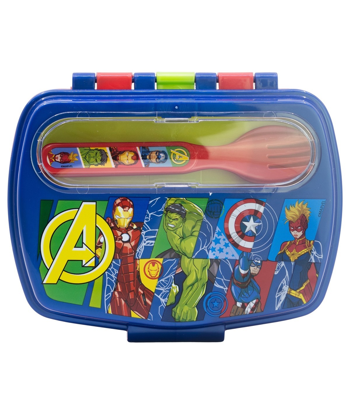 Avengers Sandwichbox mit Besteck Kinder Brotdose Lunchbox