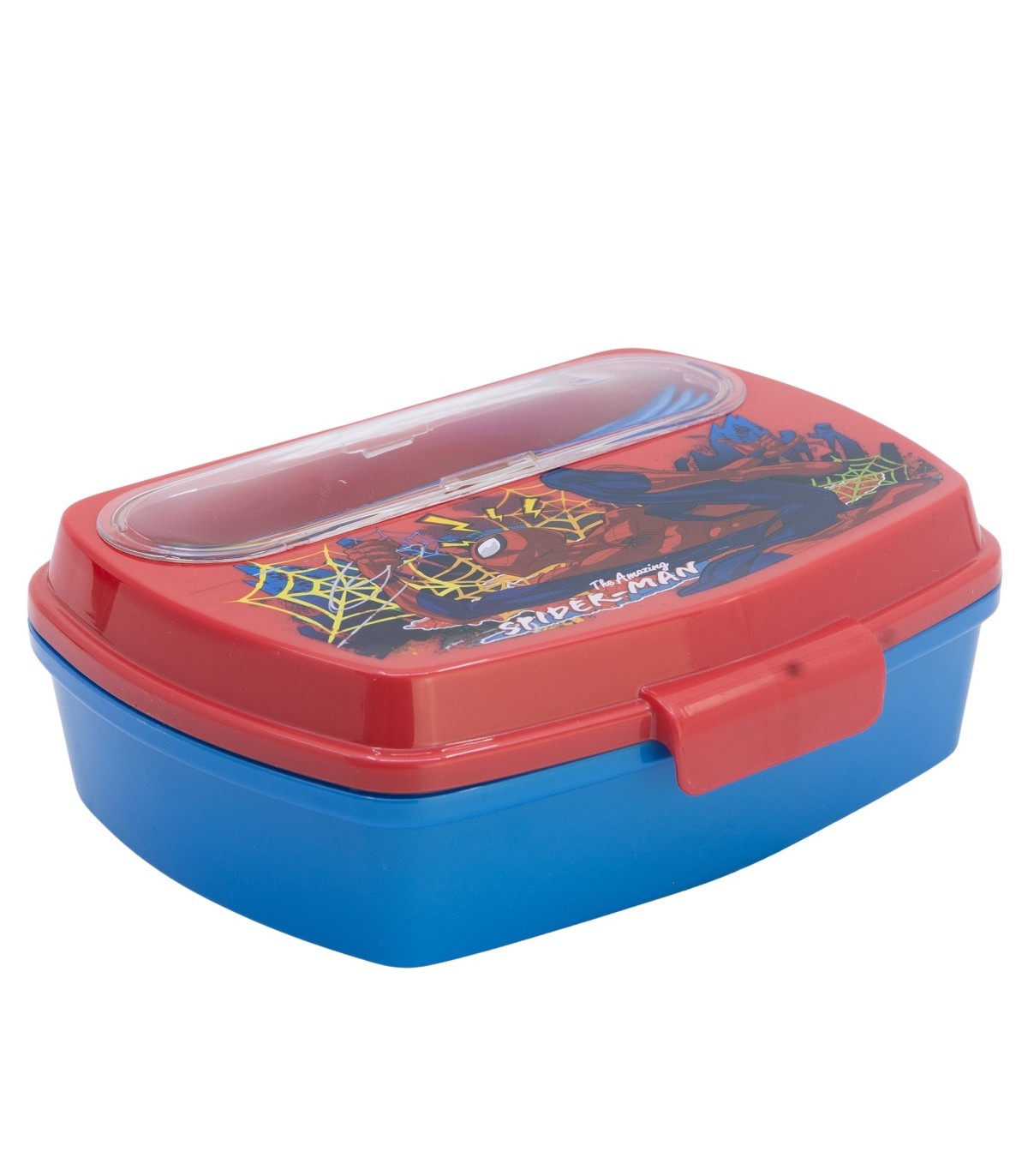Spiderman Sandwichbox mit Besteck Kinder Brotdose Lunchbox
