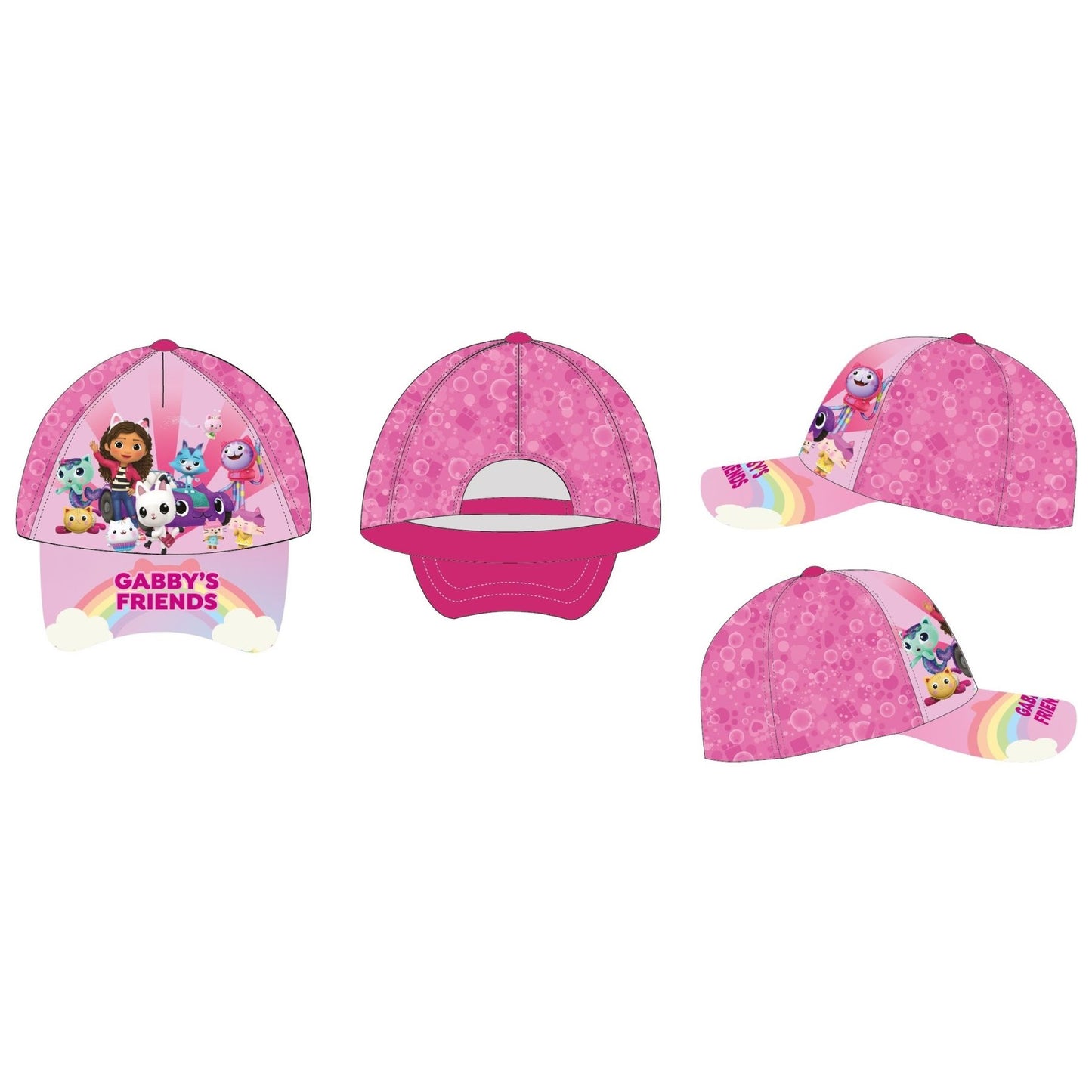 Gabby's Dollhouse Sonnenmütze – Cap für Kinder mit UV-Schutz & verstellbarem Verschluss