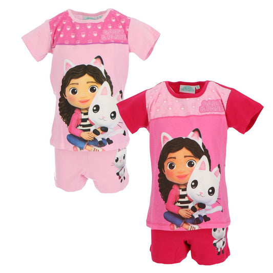 Gabby's Dollhouse Shortama – Kinderpyjama & Sommer Schlafanzug aus 100% Baumwolle