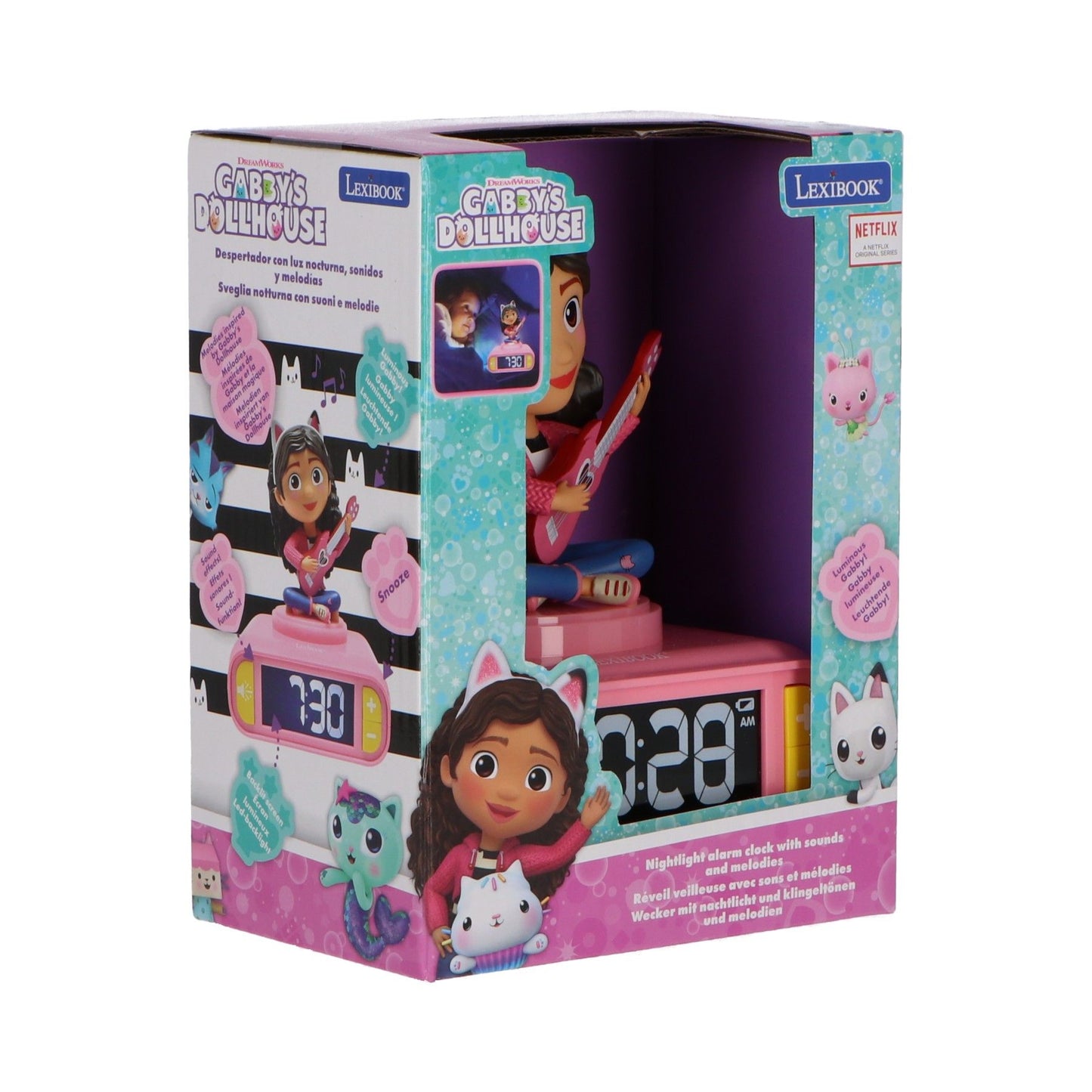 Gabby's Dollhouse 3D-Wecker Mit Nachtlicht und Soundeffekten