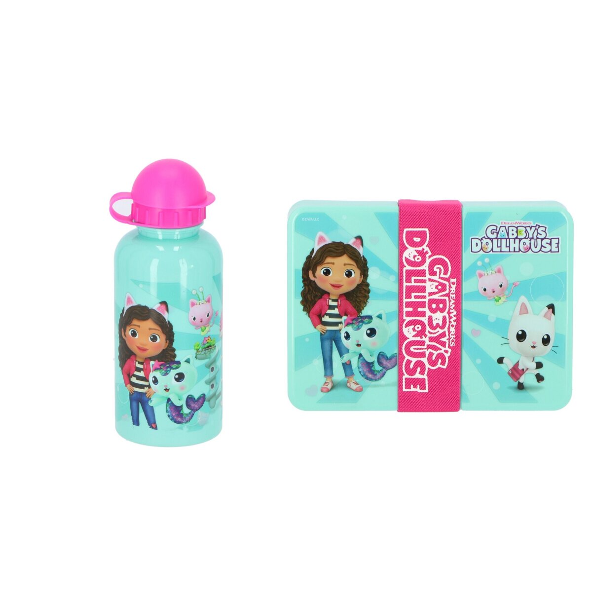 Gabby's Dollhouse Kombiniertes Lunchbox- und Trinkflaschen-Set für unterwegs